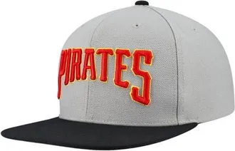 Mitchell & Ness Mens Mitchell & Ness Gray Pittsburgh Pirates Cooperstown Collection Basic Flip Snapback Hat at Nordstrom