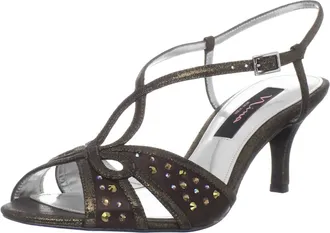 Nina Womens Cameron Heel In Brownie Crystal