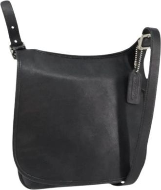 Coach Pre-owned Cross Body Bags, female, Black, Size: ONE SIZE Pre-owned Leather shoulder-bags