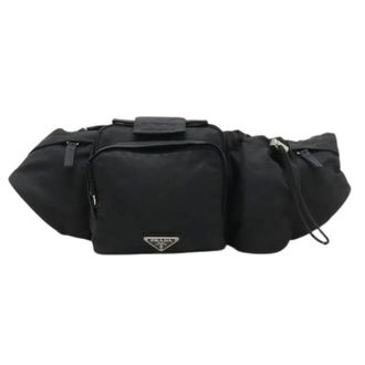 Prada Pre-owned Belt Bags, unisex, Black, Size: ONE SIZE Pre-owned Nylon Belt Bag