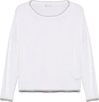 Liu Jo Top con dettaglio lamé - Bianco