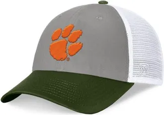 Top of the World Mens Top of the World Gray/Green Clemson Tigers OHT Military Appreciation Badge Trucker Adjustable Hat at Nordstrom