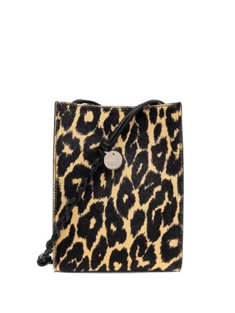 Jil Sander small Tangle leopard-print shoulder bag - Neutrals