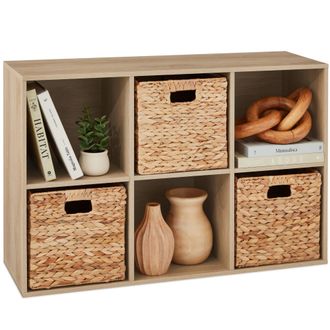 Best Choice Products 6-Cube Bookshelf, 11in Display Storage System, Organizer w/ Removable Back Panels