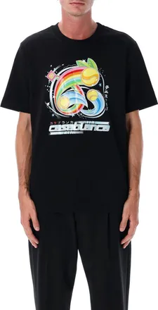 Casablanca Black Crewneck Graphic T-Shirt