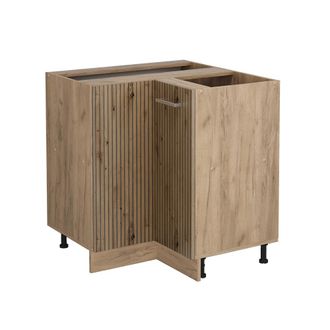 Vicco Armario De Esquina R-line, Roble Artesanal, 75.6 Cm Sin Encimera