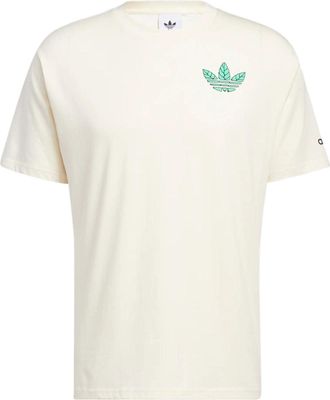 adidas originals Trefoil Leaves Back Large Logo Alphabet Printing Athleisure Casual Sports Short Sleeve Beige T-Shirt HC2140