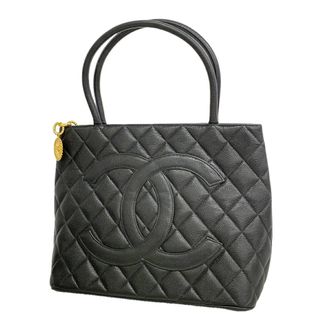 Chanel Black Grained Calfskin Tote Bag (Pre-Owned)