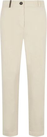 PESERICO Dames, Broeken, Beige, Maat: XL Katoen
