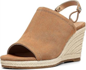 NYDJ Womens Cai 2 Espradille Wedge Sandals In Cognac Suede