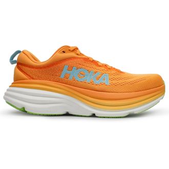 Hoka One One Hoka Bondi 8 Textile Womens Running Trainers - Solar Flare Lettuce - Size:UK 7.5