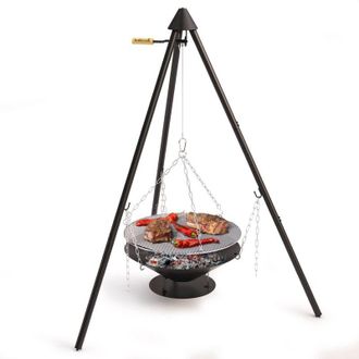 Barbecook barbecue a legna con treppiede junko griglia diametro 60 cm