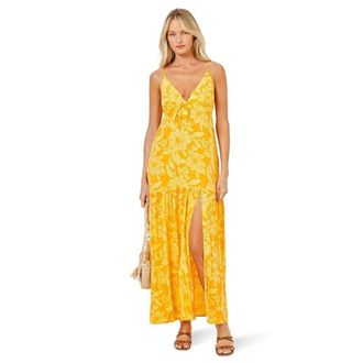 L*Space L*Space Victoria Maxi Dress Womens Golden Hour Floral Side Slit FROG343
