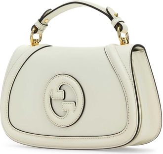 Gucci Womens Blondie Shoulder Bag White Calf Skin
