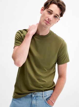 Le 31 Mens Soft stretch jersey T-shirt Muscle fit