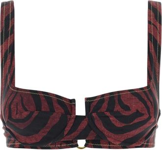 Reina Olga Sleeveless Tops, female, Multicolor, Size: M Printed Brigitte Bikini Top