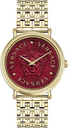 Versace V-Dollar Leather Watch