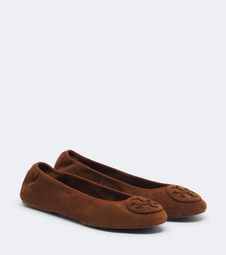 Tory Burch Bailarinas Reva Travel de ante
