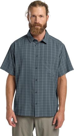 Jack Wolfskin Funktionshemd JACK WOLFSKIN MESETA SHIRT M, Herren, Gr. XXL, N-Gr, check schwarz n, Single Jersey, Obermaterial: 100% Polyester, Hemden Funktionshemd