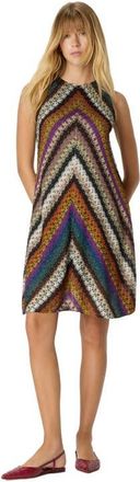 Missoni Crew Neck Mini Dress In Perforated Tulle Lace in Multicoloured at Nordstrom, Size 44 It