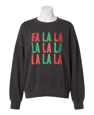 Z Supply Fa La La Sunday Sweatshirt In Black Sand