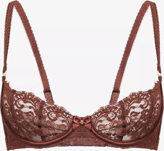 Lounge Flutter Plunge Bra - Chocolate - 36 / DD