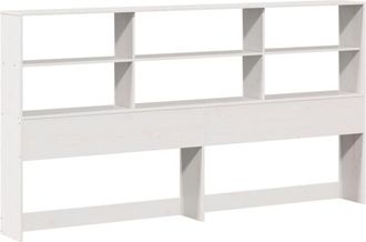 vidaXL Cabecero de cama almacenaje madera maciza pino blanco 180 cm vidaXL