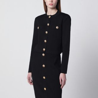 Balmain Black tweed cardigan