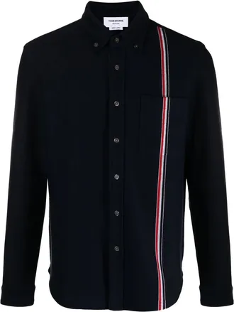 Thom Browne RWB-stripe Cotton Shirt Jacket