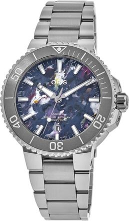 Oris Aquis Date Rainbow Upcycle Special Edition Mens Watch 01 733 7766 4150-SET