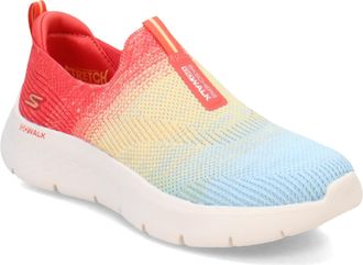 Skechers Womens Go Walk Flex Cali Sunset Walking Shoes, Red-multi, 4 UK