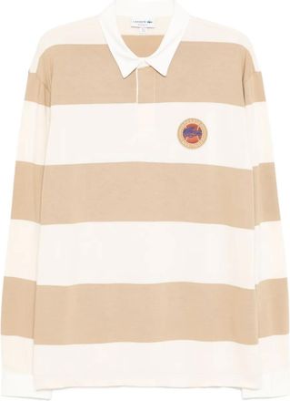 Lacoste logo-embroidered polo shirt - Neutrals