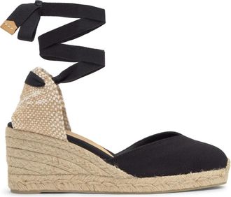 Castaner Chiara Espadrille - Dames - Sleehakken - Zwart - 36 EU - Katoen - Schoenen
