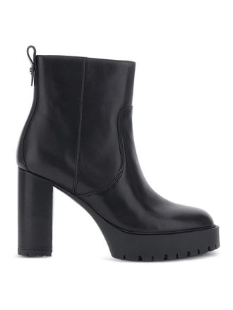 Pinko Clara Black Leather Ankle Boots