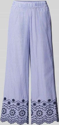 b.young Wide Leg Stoffhose mit elastischem Bund in Marine, Gr&ouml;&szlig;e 34