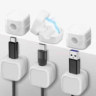 OEM Soportes Magn&eacute;ticos Para Cables - Juego Multifuncional Para La Gesti&oacute;n De Cables - Negro - Juego De 6