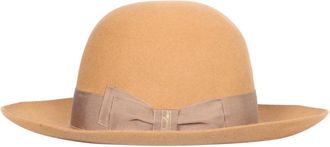 Borsalino 212993_90520181 Wide Brim Leather Sun Hat - Brown