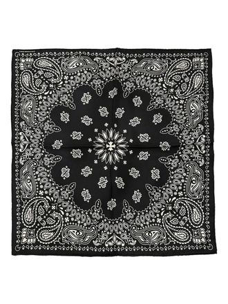 Chrome Hearts Foulard a fiori - Nero
