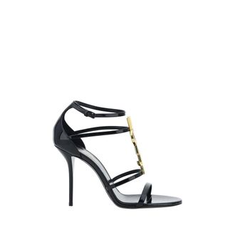 Saint Laurent High Heel Sandals, female, Black, Size: 9 1/2 US Cassandra Sandals