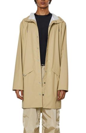Rains Waterproof Longline Jacket in Sand at Nordstrom, Size Large