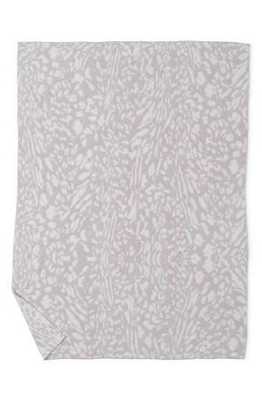 Barefoot Dreams CozyChic Leopard Throw Blanket in Stone/Cream at Nordstrom Rack