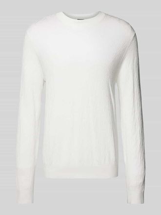 A|X Armani Exchange Strickpullover mit Rundhalsausschnitt in Weiss, Größe XXL