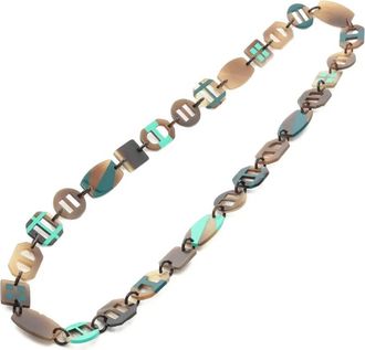 Hermès Collana con design geometrico - Marrone