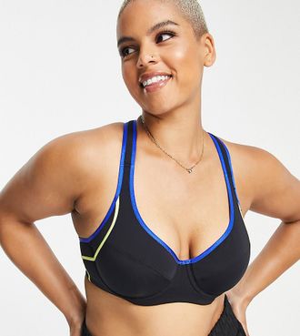 Dorina Curve - Spirit - Ungepolsterter Bügel-Sport-BH in Schwarz aus Nylonmix - BLACK