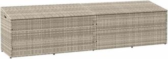 vidaXL Baule da Giardino Grigio Chiaro 220x50x58 cm in Polyrattan - Vidaxl