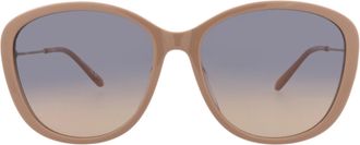 Chlo&eacute; Round-Frame Recycled Acetate Sunglasses