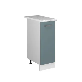 Vicco Mueble Bajo Universal R-line, Gris Azulado, 30 Cm Con Puerta, Con Encimera Vicco