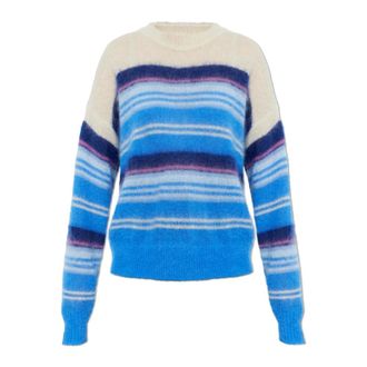 Isabel Marant Round-neck Knitwear, female, Blue, Size: XS Drussell Sweater