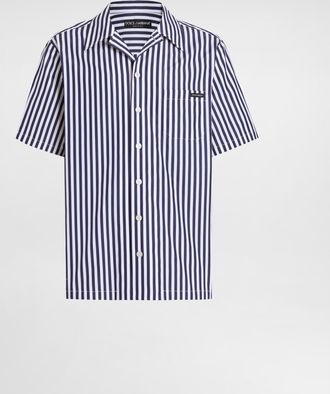 Dolce & Gabbana Hawaii Striped Poplin Shirt - Man Shirts Multicolor 39