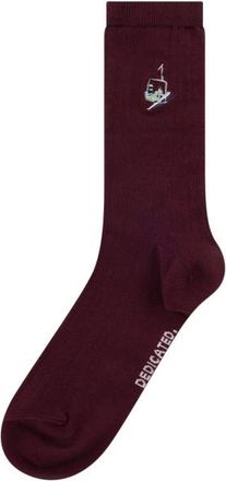 Dedicated Rib Socks Knivsta Ski Lift EMB Multifunktionssocken - Unisex | rot